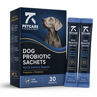 Sachets de Probiotiques pour Chiens OEM ODM Marque Privée – Poudre de Prébiotiques et Probiotiques Personnalisée pour la Santé Intestinale et Immunitaire des Chiens