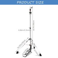 AOOLOO Support de Hi-Hat 22 mm avec Pédale Lisse et Trépied Réglable en Alliage d'Aluminium et Fer, Universel pour Batterie