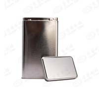 Boîte en fer blanc rectangulaire recyclable, emballage en fer blanc uni, boîte personnalisée pour biscuits, bonbons, thé, chocolat, cadeaux