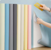 Papier peint <span class=keywords><strong>vinyle</strong></span> auto-adhésif couleur unie, film mat imperméable <span class=keywords><strong>à</strong></span> peler et <span class=keywords><strong>coller</strong></span> pour chambre <span class=keywords><strong>à</strong></span> coucher, dortoir, meubles - Product Image 6