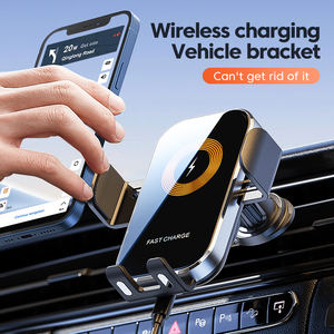 Vente chaude automatiquement <span class=keywords><strong>induction</strong></span> étirement bleu lumière LED téléphone <span class=keywords><strong>portable</strong></span> charge rapide 15w capteur automatique chargeur sans fil de voiture - Product Image 4