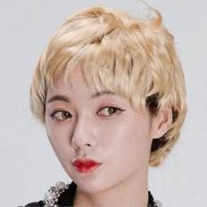 Peluca de cabello humano corte corto bruja rubia bonita para vestido de fiesta - Product Image 1