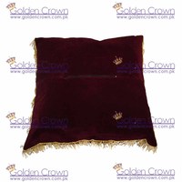 Coussin en velours de soie 100% uni, gaufré, tissé, léger, écologique, personnalisable avec franges pour la décoration de la maison