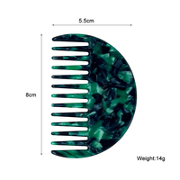 Peigne démêlant à dents larges en acrylique pour cheveux bouclés ou raides, peigne de coiffage pour femmes, vente en gros