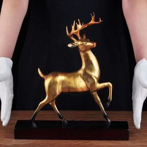 Ornements de cerf Sika en <span class=keywords><strong>laiton</strong></span> de haute qualité cadeaux d'artisanat en métal de cuivre coloré pour les décorations de maison et de bureau - Product Image 2