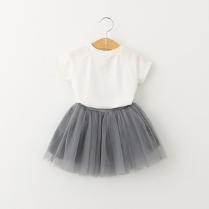 Baby <b>Clothes</b> Kids Summer Clothing Boutique Sets Girls Lace Cute <b>Cat</b> Skirt Suit of China - Product Image 2