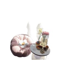 Canapé en velours d'agneau crème de style moderne canapé pour une personne paresseux chaise décontractée pour dormir allongé chaise de citrouille avec design confortable