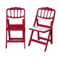 Chaise pliante Napoléon en résine pour événements et fêtes, style moderne, durable, avec assise rembourrée, empilable, vente en gros