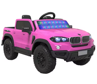 Camion télécommandé pour enfants style Noël, avec lumières LED, batterie 12V, pièces de course, jouets pour bébés, extérieur
