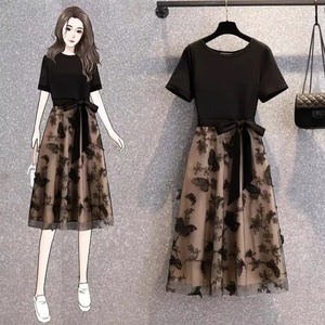 Nuevo Vestido de Moda 2023, Sexy, con Lentejuelas Bordadas, de Manga Corta, Colores Mezclados, Alta Calidad, Todas las Tallas XW - Product Image 3