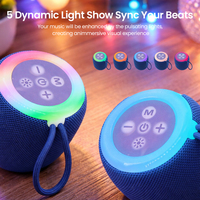 Altavoz Bluetooth Portátil de Tela Textil, Altavoz Inalámbrico Estéreo TWS con Tarjeta TF y USB para Viajes, Campamentos y Deportes, Logotipo OEM