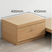 Ensemble de chambre d'hôtel de luxe au design européen moderne, avec cadre de lit en mélamine, tiroirs de rangement, tête de lit résistante à l'eau, idéal pour appartement