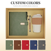 Coffret Cadeau 3-en-1 de Carnets Rigides en Gros avec Logo Personnalisé, Stylo Bille et Gobelet à Café Réutilisable