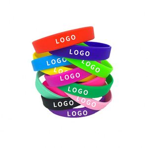 Bracelet en silicone personnalisé avec logo imprimé rouge, bracelet en caoutchouc pour la promotion et la publicité - Product Image 6