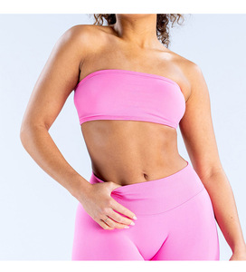 Conjunto Deportivo <span class=keywords><strong>sin</strong></span> <span class=keywords><strong>Tirantes</strong></span> para Gimnasio, Ropa Deportiva, Top Bandeau Personalizado, Cómodo, Espalda Descubierta, para Yoga, <span class=keywords><strong>Sujetador</strong></span> Deportivo para Mujer - Product Image 3