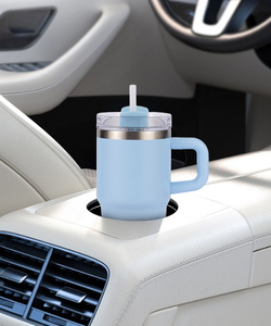 14 oz 20 oz Stainless Steel Tumbler With Handle Straw Lid Double Wall <b>Insulated</b> 304 201 Metal Travel Mug Custom Logo Car Cup - Product Image 5