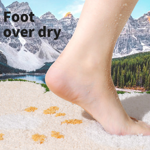 Alfombra de Baño Floral Harumori, Diseño Novedoso, Antideslizante, Absorbente, Alfombra para Entrada, Lavable a Máquina, Material Mixto - Product Image 4