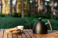 Meilleure vente en acier inoxydable, bouilloire à café pour la cuisine expresso, ensemble ménager au design moderne en métal