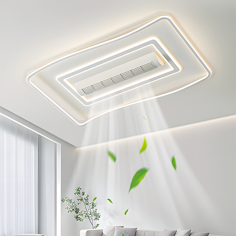 Modern LED Home Ceiling Light Bladeless Ceiling Fan Indoor Lamp Remote Control Dimmable Fixture for Hotel OEM