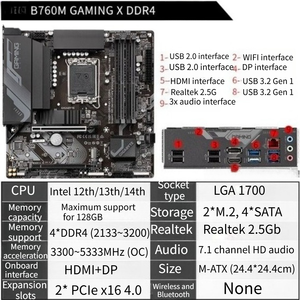 Carte mère de PC de jeu de bureau <span class=keywords><strong>DDR4</strong></span> en gros, plusieurs modèles en stock - Product Image 2
