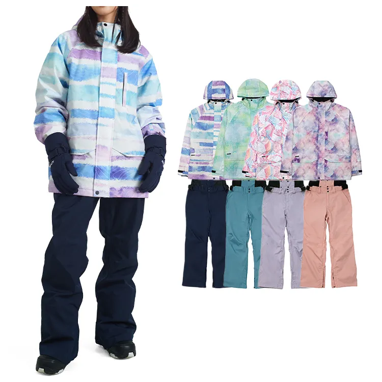 New Design Costom Warm Snow Set Waterproof Snow Suit Windproof Ski Suit For Men And Women