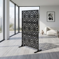 Panneau Métallique Découpé au Laser à Motifs Géométriques Perforés, Design Art Déco, Durable, Léger, Multifonctionnel, du Sol au Plafond