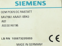Nouveau original 6AV76614AA010BK0 OEM PC670 RASTATT 6AV7 6614AA010BK0