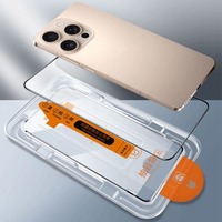 Protection d'écran anti-poussière pour iPhone 16 17 Pro Max Plus 17 Air, verre trempé anti-espion/HD transparent à couverture intégrale