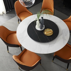 Nouveaux meubles de salle à manger de luxe dessus de <span class=keywords><strong>table</strong></span> <span class=keywords><strong>table</strong></span> de remplacement 10 places rondes <span class=keywords><strong>avec</strong></span> centre rotatif - Product Image 4