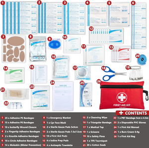 <span class=keywords><strong>Kit</strong></span> médico rojo nuevo al por mayor para viajes al aire libre de mano pequeño fuego rescate emergencia botiquín de primeros auxilios logotipo personalizado Camping senderismo - Product Image 5