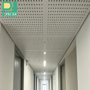 Panel Acústico de Yeso Perforado Comercial, Aislamiento Acústico, Panel de Yeso Perforado <span class=keywords><strong>para</strong></span> Proyectos de Techos y Paredes de Edificios de Oficinas - Product Image 1