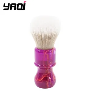 YAQI 24mm Synthetic Hair Acrylic Handle Men's Wet Shaving Brush Wholesale Custom Logo