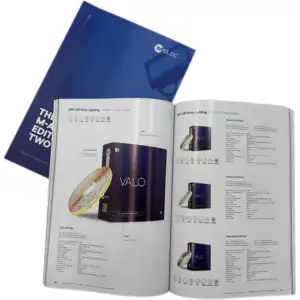 Großhandel individuelles hochwertiges perfektes Binden Nähen Heft Katalog Magazin Vollfarbe Werbung Softvover Buchdruck