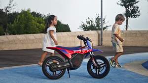 Moto cross pour enfants - 74V, vitesse unique, frein à disque, cadre en alliage d'aluminium, moteur central, limiteur de vitesse réglable pour des balades en toute sécurité - Product Image 2