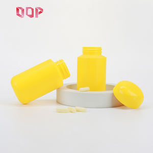 Botella Farmacéutica de HDPE Amarilla Personalizada de 100 ml, 150 ml, 200 ml para Gomitas, Pastillas de Vitamina C, Envase de Almacenamiento con Tapa de Rosca de Fábrica - Product Image 1