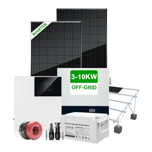 Kit fotovoltaik Off Grid, 6KW Kit PV listrik rumah 3-10kW sistem kekuatan surya grid off