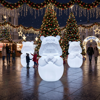 Lampe de sol en forme de bonhomme de neige à LED, décoration de jardin de Noël en plein air, lumière blanche chaude, ornement festif, ambiance festive, décorative