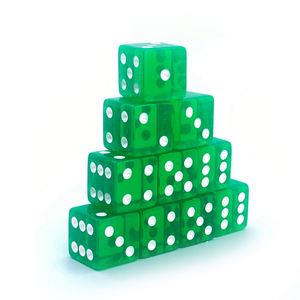 Dados Acrílicos Transparentes Grandes Cuadrados con Esquinas Redondeadas D6 de 19 mm para Craps, Artículos para Fiestas, Juegos de Mesa - Product Image 3