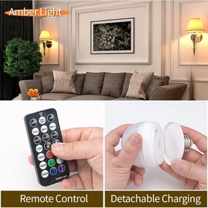 Bombilla LED Recargable de 40W E26 con Control Remoto, 4 Temperaturas de Color y Carga Desmontable - Product Image 3