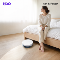 Robot aspirateur fin, balayage humide et sec, 3000 mAh, bac à poussière de 400 ml, vidage automatique du poussière, nettoyage programmé, chargement USB