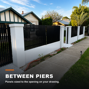 Aluminum Alloy Vertical <b>Fence</b> Panels 6ft 8ft Outdoor <b>Privacy</b> Barrier <b>for</b> Construction and Property Developments - Product Image 4