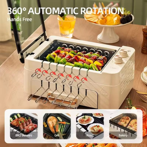 Plaque électrique détachable pour barbecue intérieur <span class=keywords><strong>Kebab</strong></span> Grill automatique pour brochettes rotatives sans fumée pour hôtels et maisons - Product Image 6