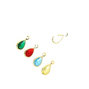 Colgantes de Cristal con Forma de Gota de Agua, Bañados en Oro, con Engaste de Diamantes de Imitación, Dijes de Joyería DIY, Unisex, para Uso Diario - Product Image 5