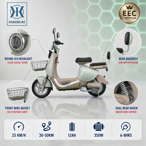 Vélo électrique rétro 48V 350W, vélo électrique, 25 km/h, autonomie 30-50 km, élégant, léger, pour les trajets en ville, les loisirs, les adultes - Product Image 3