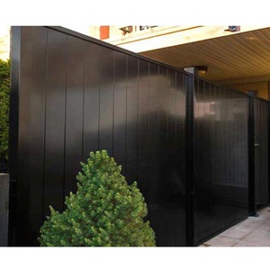 Tùy chỉnh ngoài trời sơn tĩnh điện màu đen nhôm vườn hàng rào tấm riêng tư slat hàng rào Hợp kim nhôm cerca thiên nhiên áp lực - Product Image 5