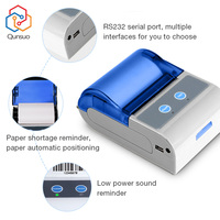 QS-5803 RS232 USB & Bluetooth 4.0 Kabelloser Mini Tragbarer 58mm Thermodrucker Quittungs- und Etikettendrucker Vorrätig