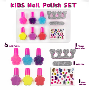 Juego de pintura de <span class=keywords><strong>uñas</strong></span> para niños GP, juego de princesa para niñas pequeñas, Kit de pintura facial y belleza, esmalte de <span class=keywords><strong>uñas</strong></span> Real para regalo de juguetes de cumpleaños - Product Image 3