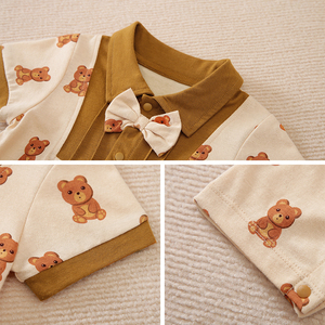<span class=keywords><strong>Tutina</strong></span> Estiva per Neonati 0-24 Mesi, 100% Cotone, Manica Corta con Stampa Orsetto, Abbigliamento per Bambini - Product Image 5