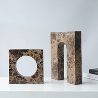 Ornement en marbre de style européen moderne, créatif, en forme d'arche, objets décoratifs doux pour la maison, pour le salon