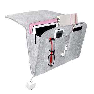 Multifunctional Custom logo Printing Bed Storage Bag <strong>Sofa</strong> Organizer Bags Hanging Felt Bedside <strong>Caddy</strong> - Product Image 5